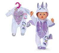 BABY born Traje para muñeca Unicornio con capucha, bordados y detalles brillantes 43 cm