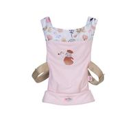 BABY Born portabebés - Porteo muñecas para niños con 2 posiciones de mirada I Arnés ajustable - Rosa con flores I Accesorios muñecas para muñeca 36 cm y muñeca 43 cm