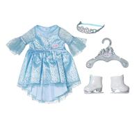 BABY born Princess on Ice 836095 - Vestido de Princesa con Patines y Tiara a Juego para muñecas de 43 cm - Edad: 3+ años