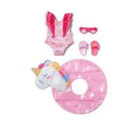 BABY born Schwimmset Einhorn, Accessoire mit Schwimmreifen, Badeanzug und Sonnenbrille für 43cm Puppen, 839447 Zapf Creation