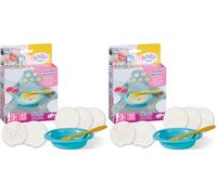 Baby Born Set de alimentación para muñecas con Plato, Cuchara y 5 Cuadros de Comida, 835029 Zapf Creation (Paquete de 2)