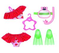 Baby Born Set de Snorkel con Bikini, Gafas de Buceo y Aletas para muñecas de 43 cm