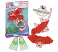 BABY born Set de snorkel para muñecas – Bikini, gafas de buceo y aletas – 43 cm