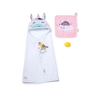 Baby Born Juego de Toallas con Capucha - con Toalla de Unicornio & arcoíris - Accesorio para muñecas - Adecuado para muñecas de 36 cm & 43 cm