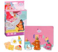 Baby born Set Desayuno Click & Play para muñecas de 43 cm | Función Click & Play, alimentos y mantel individual, para muñecas de 43 cm