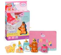 Baby born Set Desayuno Click & Play para muñecas de 43 cm | Función Click & Play, alimentos y mantel individual, para muñecas de 43 cm