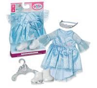 Baby Born Set Princesa de Hielo con Vestido Brillante, Tiara y Patines para muñecas de 43 cm