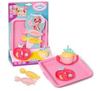 Baby born Set vajilla Click & Play para muñecas de 43 cm | Plato, cubiertos, vaso de aprendizaje y bandeja, función Click & Play