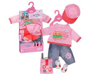 Baby Born Snack Shop Outfit, Conjunto de dependienta con Gorra, Zapatos y Mochila para muñecas de 43 cm, 835944 Zapf Creation
