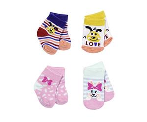 Baby Born Surtido de Calcetines 43 cm, Juego de 2, Para Niños a Partir de 3 años, Fácil de Usar para Manos Pequeñas, Incluye dos Modelos de Calcetines