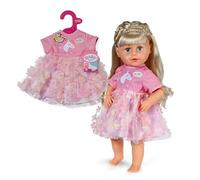 BABY born Vestido de Flores con Unicornio - Vestido de muñeca Colorido con Detalles Florales - para Todas Las muñecas de 43 cm - Accesorios muñecas