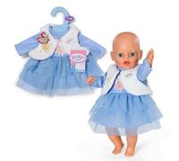 BABY born Vestido de Invierno 36 cm con Chaleco de Peluche | Chaleco de peluche, falda de tul, mangas largas, para muñecas de 36 cm