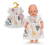 BABY born Vestido para muñecas con volantes, estampado de jungla y jirafa, 43 cm