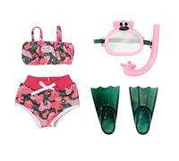 BABY born Weekend Conjunto de Buceo - Para muñecas de 43 cm - Incluye bañador, gafas, snorkel y aletas - Fácil para manos pequeñas - Fomenta la empatía y las habilidades sociales - Edad: 3+ años