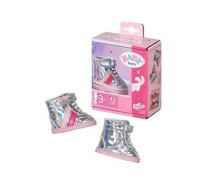 Baby Born Zapatillas 43 cm - Efecto Holográfico - para Manos pequeñas, Promueve la Empatía y Las Habilidades Sociales, para Niños a Partir de 3 años, con Rayas Rosas
