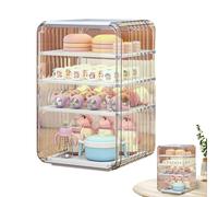 Baby Bottle Organizer, Toddler Cutlery Organizer Vertical Dustproof Storage Rack with Lid, Covered Holder for Bottles, Cups, Utensils, Kitchen Table, Nursery, Fridge, Closet