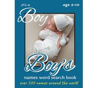 Baby Boys Name Word Puzzle book 2025 - 2026 (age2-10)