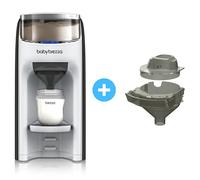 Baby Brezza - Formula Pro Advanced, Preparador de Biberones Automático y Dosificador de Fórmula, Máquina para hacer Biberones, Incluye Recambio de Embudo y Cubierta, Set Blanco