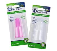 Baby Buddy - Cepillo de dientes para bebés, 2 unidades, color rosa y transparente, 2 unidades