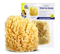 Baby Buddy - Esponja de baño natural para bebé, 4 pulgadas, suave, amarilla, suave en la piel del bebé, biodegradable, Amarillo, 1 Paquete
