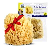 Baby Buddy - Esponja de baño natural para bebé, 4 pulgadas, suave, amarilla, suave en la piel del bebé, biodegradable, Amarillo, 1 Paquete