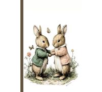 Baby bunnies next to each other holding hands: Work Notebook, Funny Office Gift for Women, Coworker, Boss, Secret Santa Gag Gift (Blank Lined Journal)