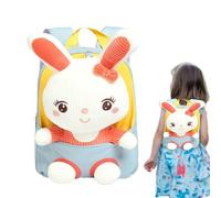 Baby Bunny Backpack - Adorable Rabbit Dollbag Doll, 3D Animal Cartoon Toddler Pack | Compañero de juguetes desmontables, bolso de hombro preescolar ligero, lindo accesorio de jardín de infantes