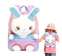 Baby Bunny Backpack - Adorable Rabbit Dollbag Doll, 3D Animal Cartoon Toddler Pack | Compañero de juguetes desmontables, bolso de hombro preescolar ligero, lindo accesorio de jardín de infantes