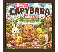 Baby Capybara and Friends Bold and Easy Cute Animal Coloring Book: Cute Animal Coloring Book Featuring Adorable Baby Capybaras, Woodland Friends & Cozy Cottage Core Scenes