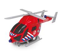 Baby Challenge - Helicóptero de Rescate - Vehículo de Intervención - 021168-1/62 - Listo para Rodar - Pilas Incluidas - Vehículo de Fricción - Rojo - Sonoro y Luminoso - Plástico - Desde 3 años