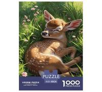 Baby Ciervos Puzzle Imposible,desafío para Adultos Animales Entretenimiento Creativo 1000 Piezas Obra De Arte De Juego De para Adultos Y Niños Mayores De 12 Años 38x26cm/1000pcs