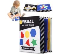 Baby cloth book early learning toys,baby early learning books,high contrast black and white cloth book,foldable cloth book with mirror,early stimulation toys,de tela para bebé, libro de comparación