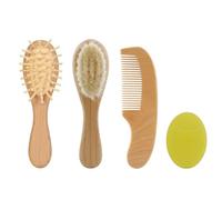 Baby Comb Registry - Juego de cepillos de cerdas de madera | Juego de peine de cepillo de baño para bebé | Cepillo de cerdas de madera | Juego de cepillos de pelo de baño | Juego de cepillos de bebé