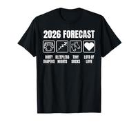 Baby Coming Soon 2026 Forecast Baby Shower Funny New Dad Mom Camiseta