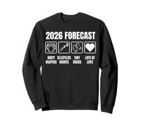 Baby Coming Soon 2026 Forecast Baby Shower Funny New Dad Mom Sudadera