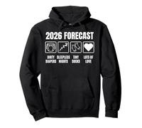 Baby Coming Soon 2026 Forecast Baby Shower Funny New Dad Mom Sudadera con Capucha