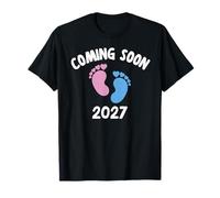 Baby Coming Soon 2027 Newborn Announcement Pregnancy Reveal Camiseta