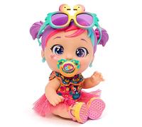 Baby Cool Mini MIA - Muñeca con Ropa, Zapatos y complementos exclusivos de Moda de Estilo Colorido y Tropical. Incluye 2 Camisetas, 1 tutú, 1 Chupete, 1 Gafas de Sol y Pendientes