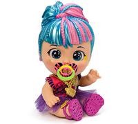 Baby Cool Roxie Rocker - Muñeca con Ropa, Zapatos y complementos exclusivos de Moda de Estilo rockero y Dorado. Incluye 2 Camisetas, 1 tutú, 1 Chupete, 1 Collar y Pendientes