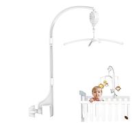Baby Crib Mobile Bed Beller, cot brazo móvil para niños de 0 a 3 años 3pcs/set 24 pulgadas brazo móvil para bebés con caja mecánica de música mecánica 360 ° colgador móvil de bebé giratorio móvil ext