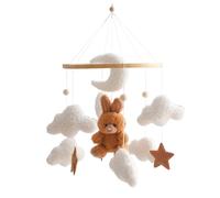 Baby Crib Mobile, Bunny Nursery Mobile, Bassinet Bunny Pendant, Toddler Crib Decor, Bunny Pendant Mobile, Baby Room Decor Mobile, Kids Bedroom Mobile, Cartoon Bunny Toy, Nursery Hanging Decor