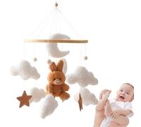 Baby Crib Nursery, Bassinet Baby Mobile, Cot Mobile for Bassinet, Cute Bunny Baby Mobile for Bassinet, Cartoon Pendant Toys, Nursery Crib Decorations, 45x23cm/17.72x9.06 inches