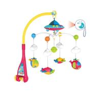 Baby Crib Toy, Remote Control Bed Toy, Musical Lights Projector, Soothing Light Show, Soft Music, Crib Decoration for Babies Bedroom, 19.69x18.9 Inch