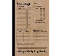 Baby Daily Log Book: 4 Months of Daily Baby Schedule Tracker, Brown Paper Cover, Daily Infant Report for Feeding/Breastfeeding, Diapers, Mood, Sleep, Meds/Vitamins, Activities and Tummy Time