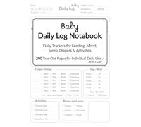Baby Daily Log Notebook: Daily Tracker for Feeding, Mood, Sleep, Diapers & Activities