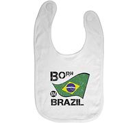 Baby de babero con impresión diseño - Born in Brazil - 12492 - Blanco