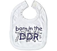 Baby de babero con impresión diseño - Born in the DDR - 07032 Color Blanco