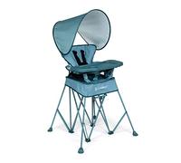 Baby Delight Go with Me Uplift - Trona portátil de lujo | Trona de viaje | Toldo para el sol | Interior y exterior | Onda azul