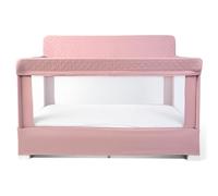 Baby Delight Lunaire - Cuna y corralito de tamaño completo | Cuna de malla transpirable | Tela de algodón orgánico 100% certificado GOTS | Rosa orgánica