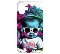Baby DJ, diseño, música Divertida, Mezcla y Radio, Festival Rock Carcasa para iPhone 16 Plus